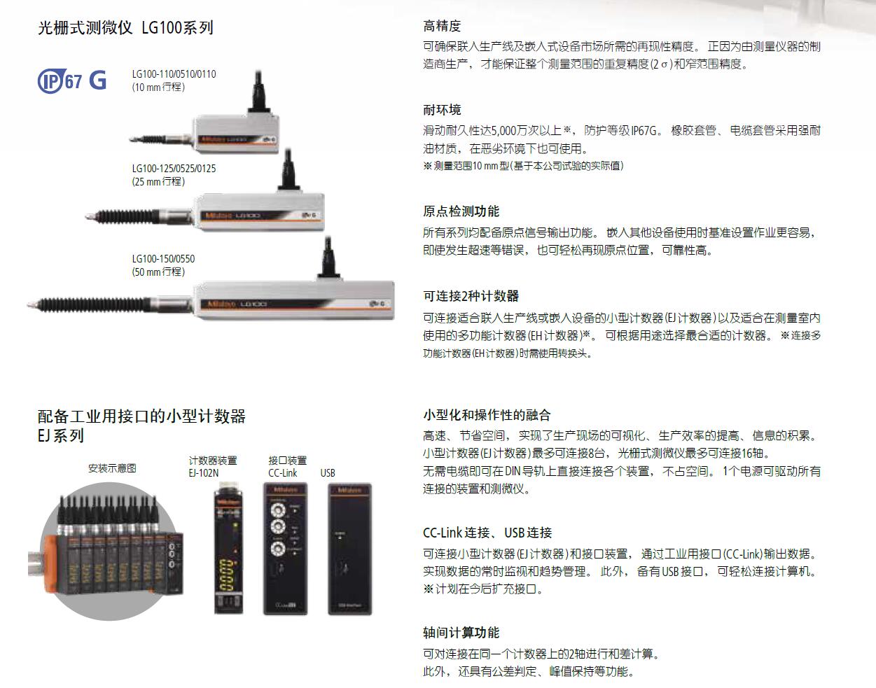 日本三豐光柵測微計(jì)  新款LG系列