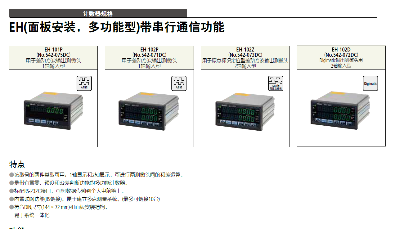 三豐光柵測量儀542-075DC 542-071DC